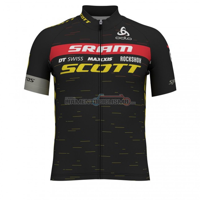 Abbigliamento Ciclismo Scott Sram Manica Corta 2020 Nero